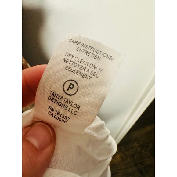 TANYA TAYLOR Multicolor Floral V-Neck Ruffle Sleeve Blaire Midi Dress Size 6 - Picture 7 of 14